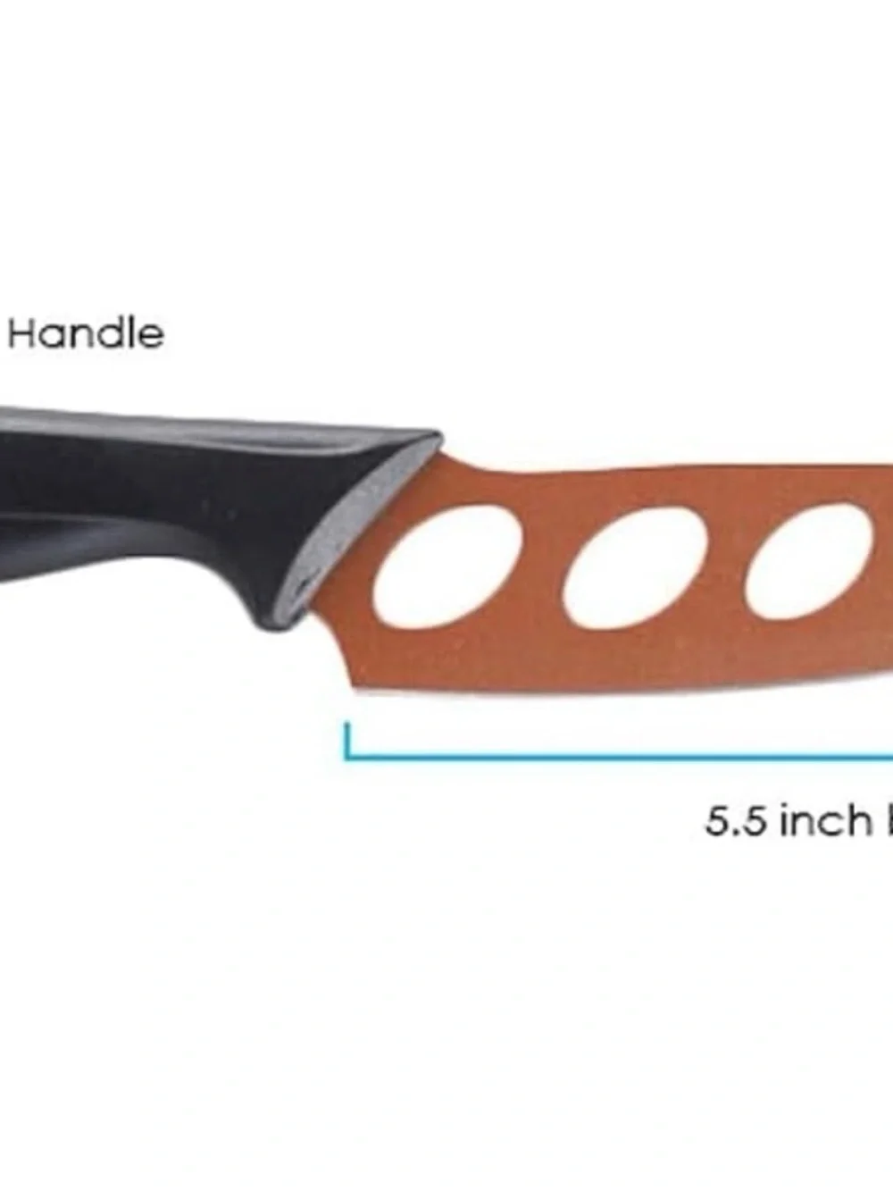 Copper Knife 2-Pc Knife Set 5.5 in Stainless Steel Straight Blade w/ Sheath